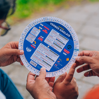 La roue des verbes anglais in a learning setting
