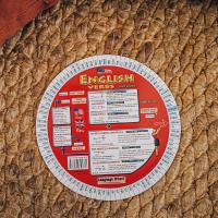 English Verbs Wheel on a woven rug