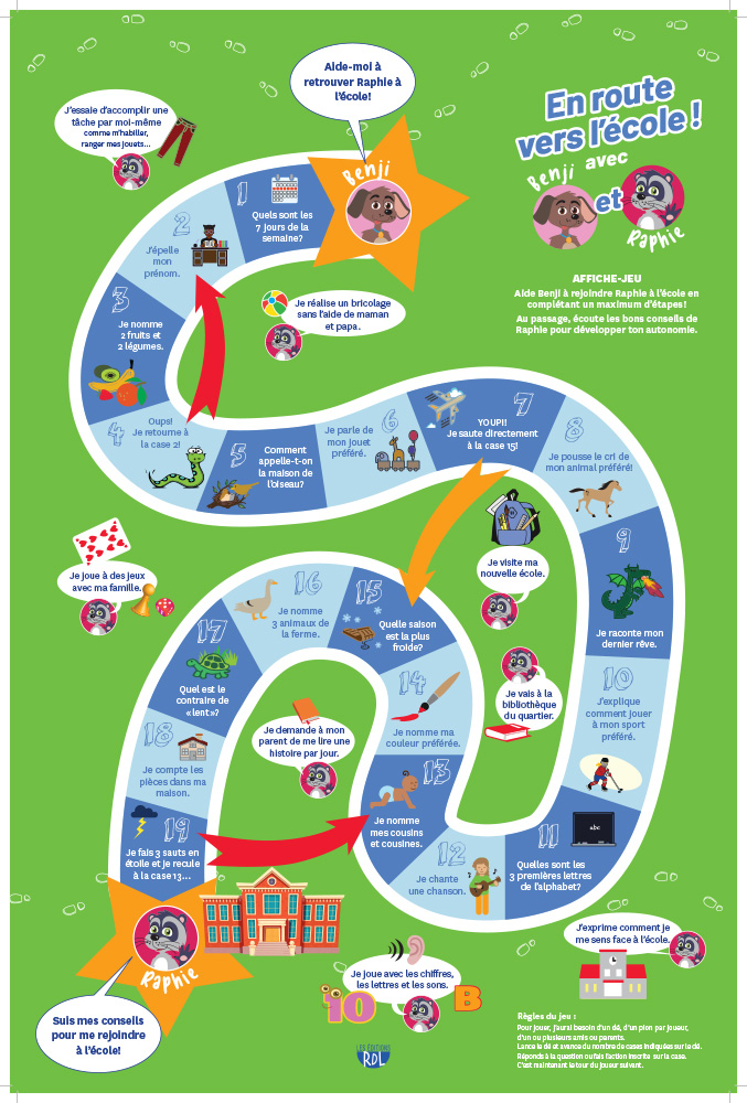 Affiche-jeu En route vers l'école